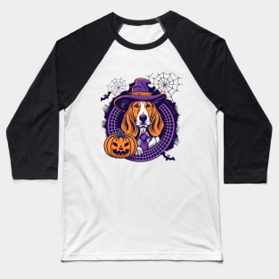 Basset Hound Pumpkin Baseball T-Shirt